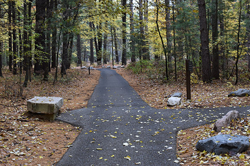 Whiting Forest Installs Permeable path