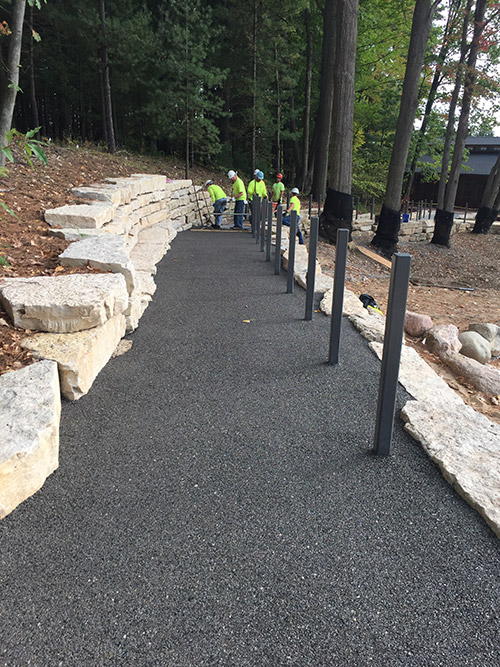 Whiting Forest Installs Permeable path
